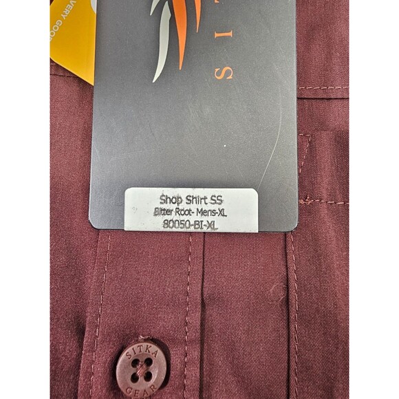 WN Men's XL Sitka Gear TTW Bitter Root Shop Shirt Short Sleeve Button Down Top - Picture 3 of 10